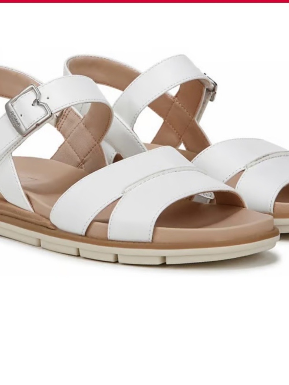 White Strappy Comfort Sandals - Women's